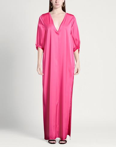 Woman Maxi dress Fuchsia Size 8 Polyester, Elastane
