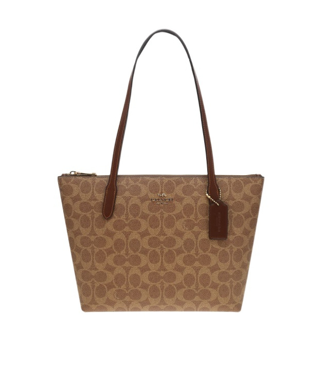 Fiona Signature Canvas Zip Tote