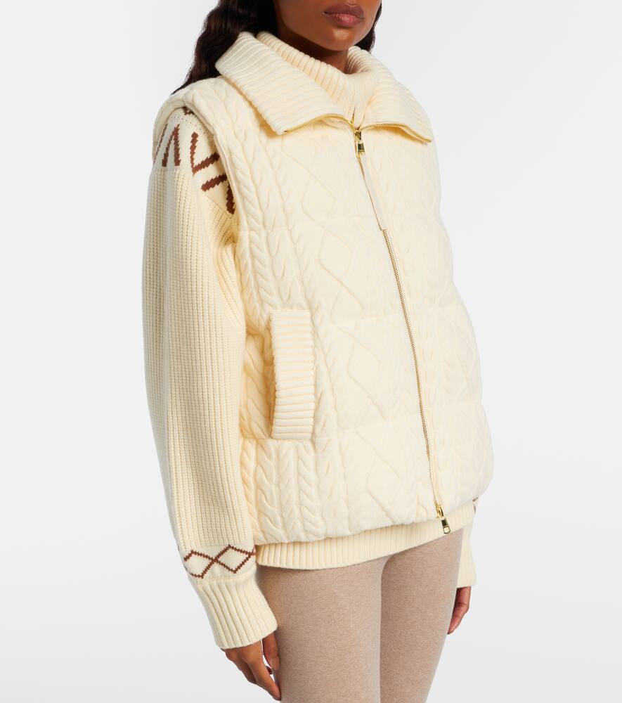 Irina cable-knit puffer vest