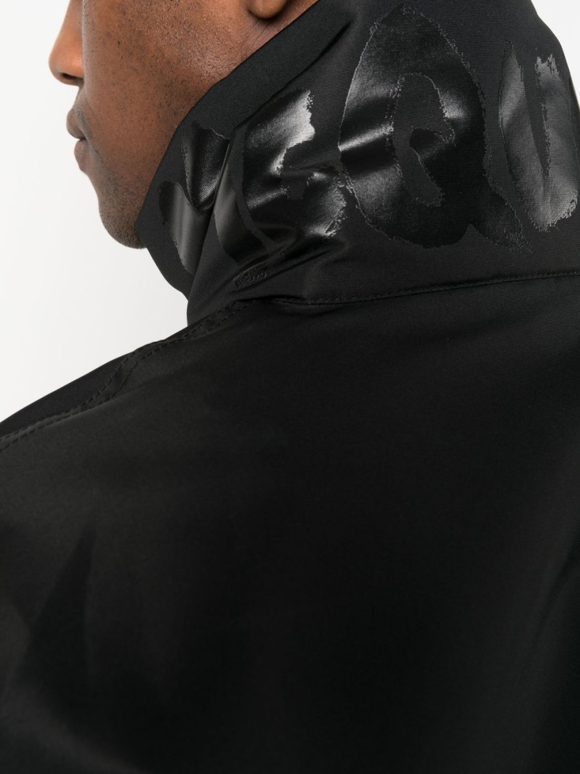 Black Black Logo Bomber Jacket