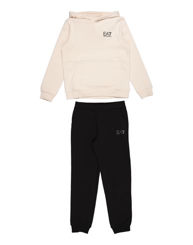 Kid Boy Tracksuit Beige Size 12 Cotton, Polyester, Elastane