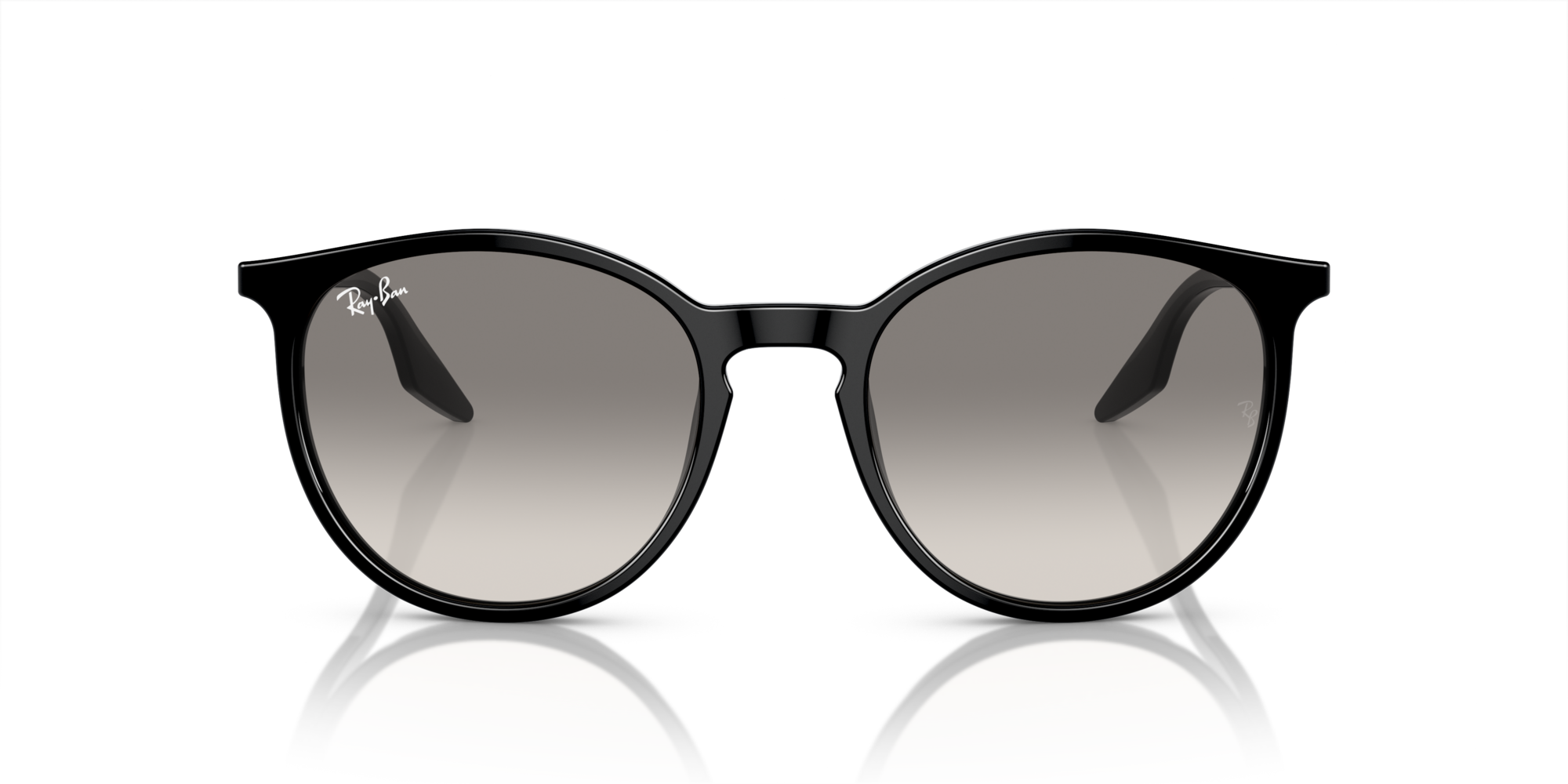 Ray - Ban Unisex Ray - Ban RB2204 901/32 Sunglasses Acetate Black Grey Pantos Normal Shaded
