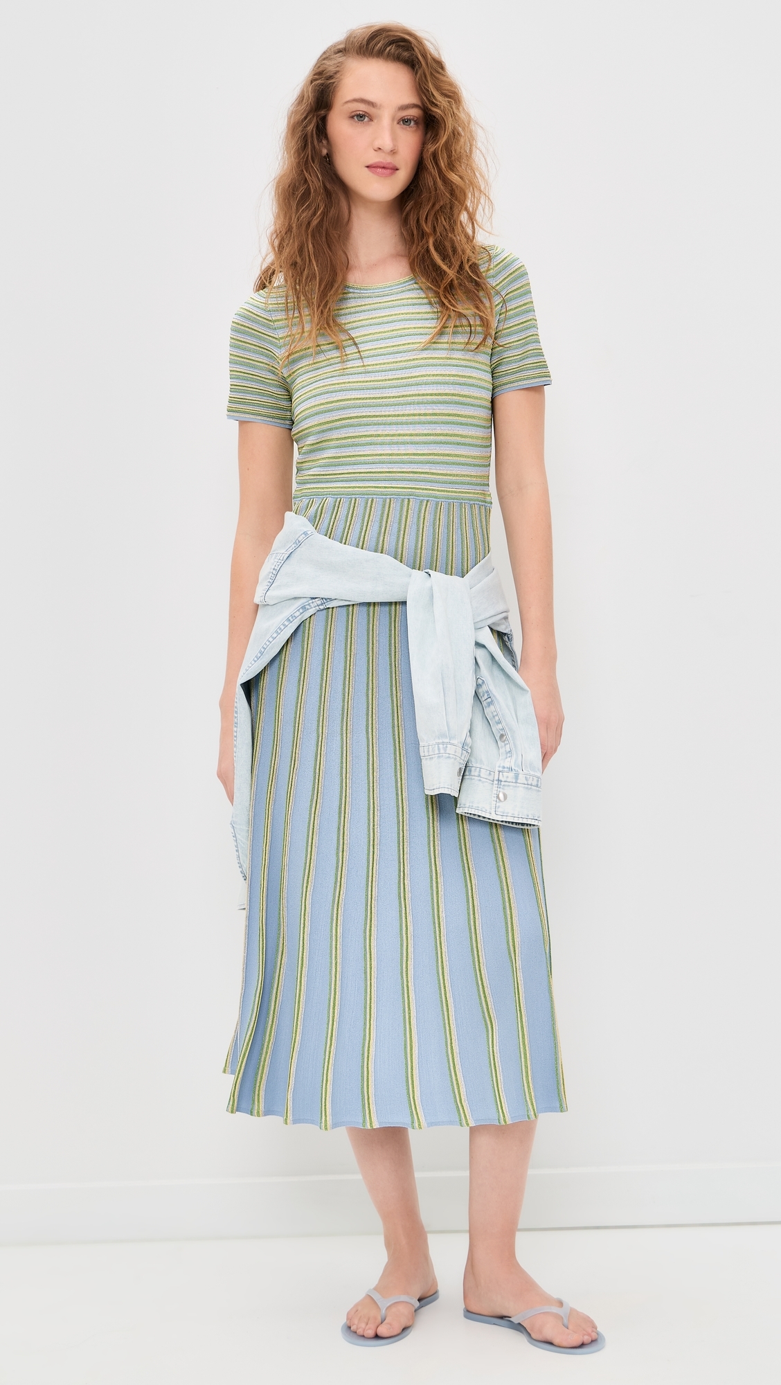 Emilia Knit Dress Powder Blue Multi