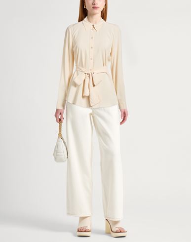Woman Shirt Beige Size 2 Viscose