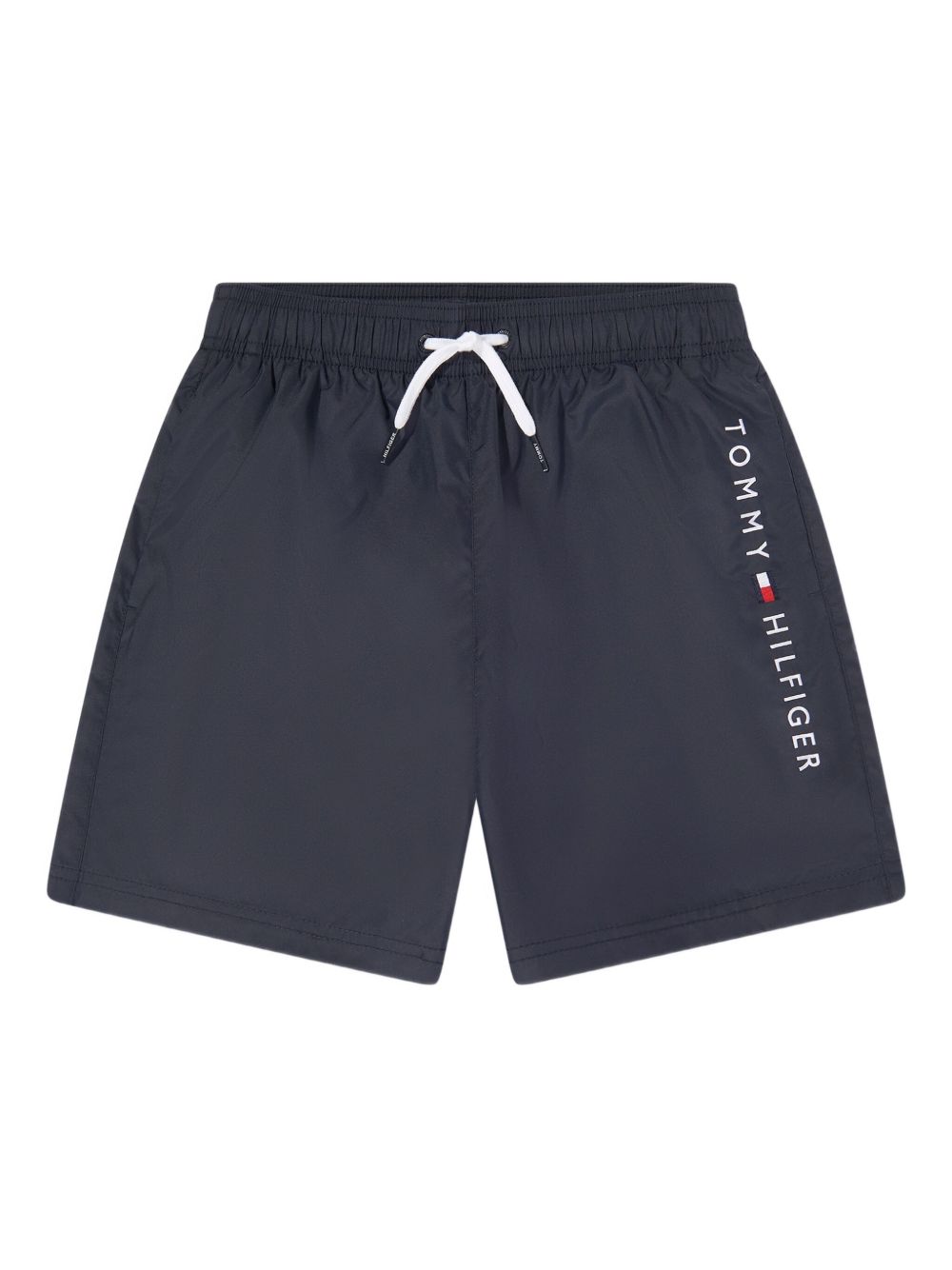 Tommy Hilfiger Junior logo-embroidered swim shorts - Blue