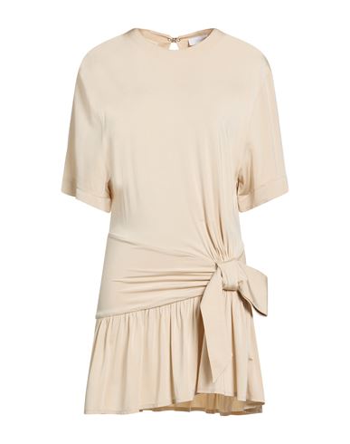 Woman Mini dress Beige Size 6 Viscose, Elastane