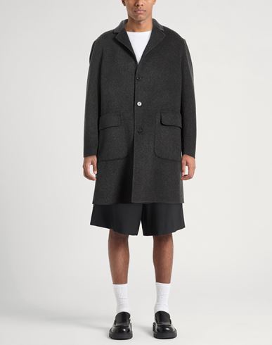 Paltò Fabbrica Man Coat Charcoal Size 42 Wool, Nylon