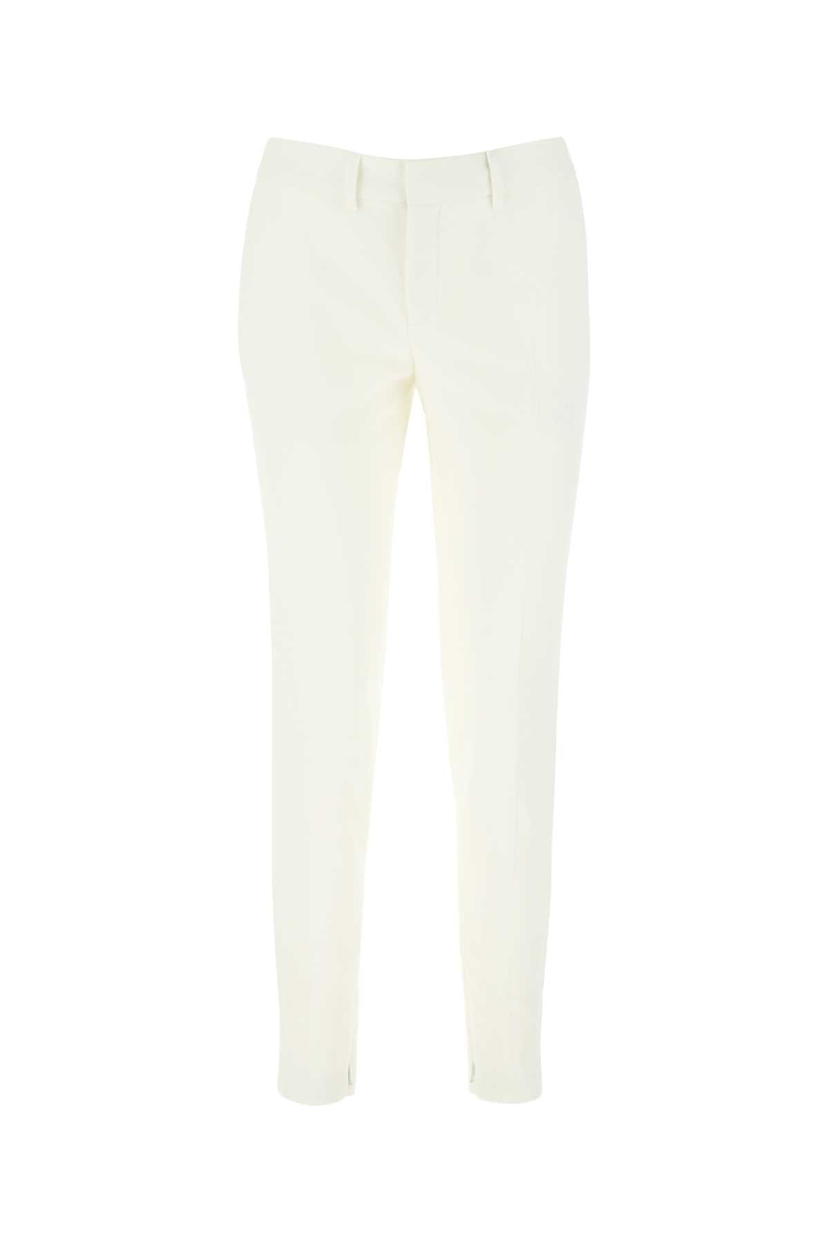 Virgin Wool Trousers — White