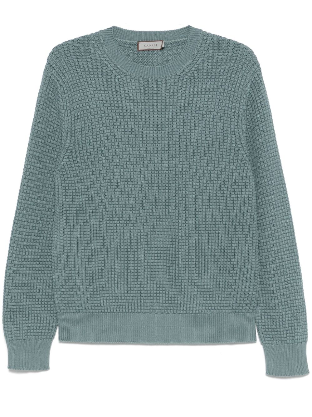 Waffle-knit sweater - Neutrals