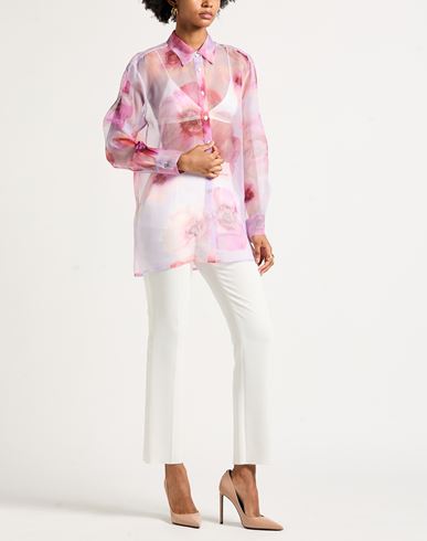 Woman Shirt Pink Size S Silk