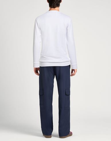 Man Sweatshirt White Size L Cotton, Polyester