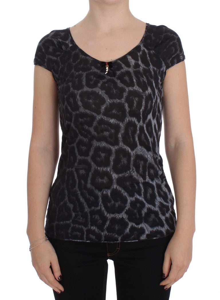 Leopard Modal T-Shirt — Gray