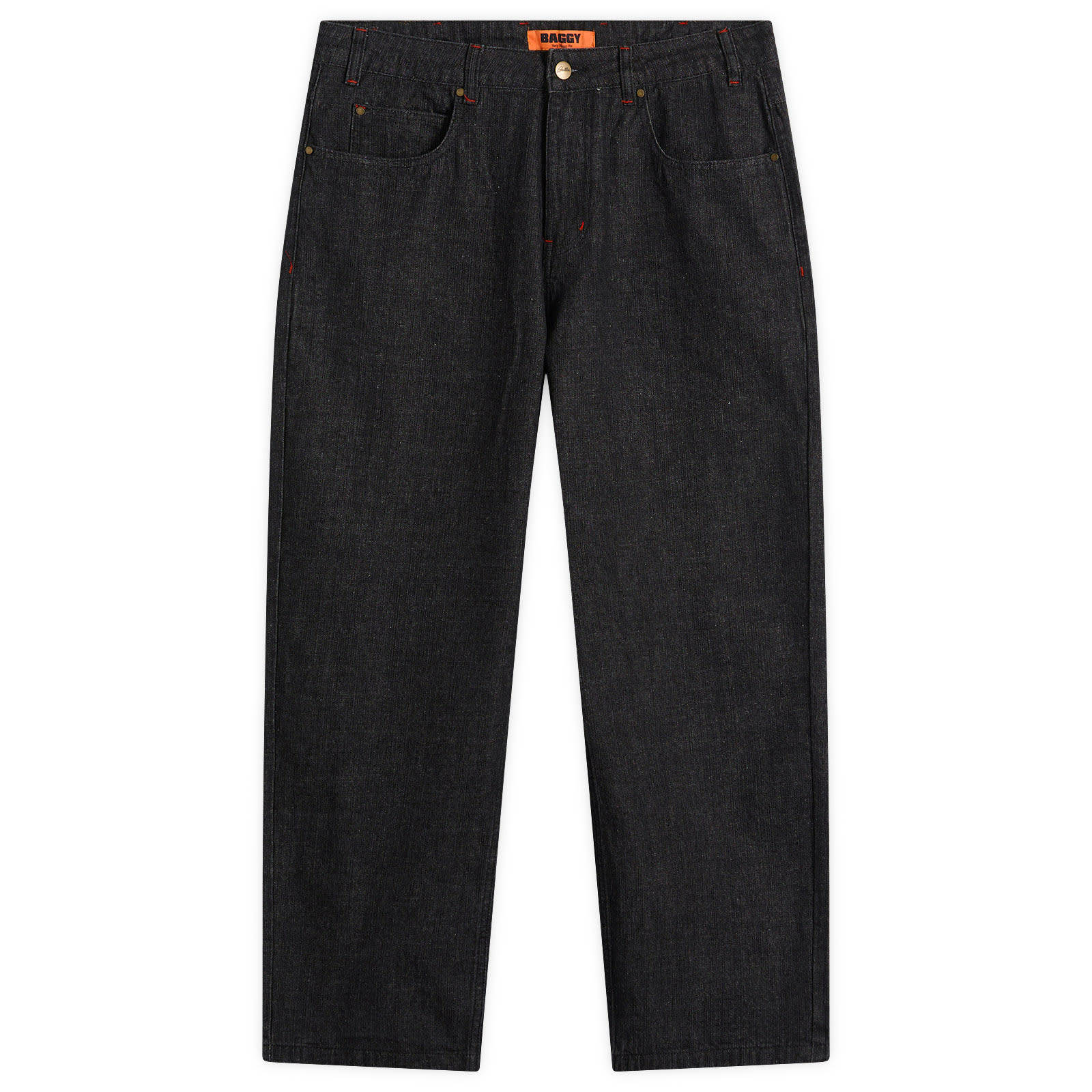 Men's Blotch Baggy Denim Jeans Streaky Black
