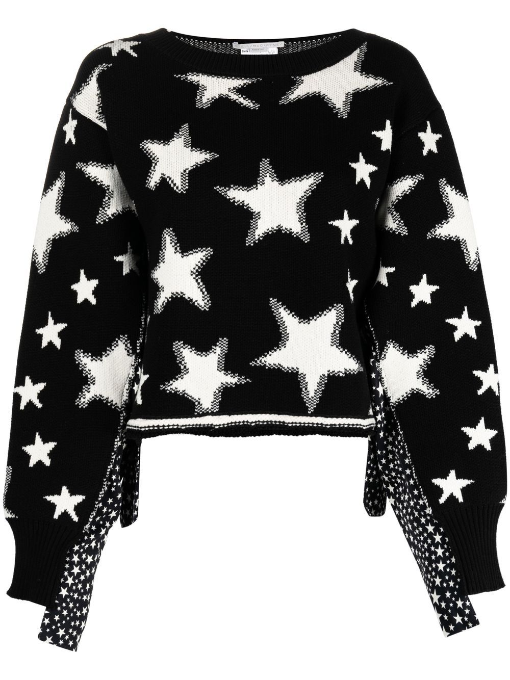Star-motif knitted jumper - Black