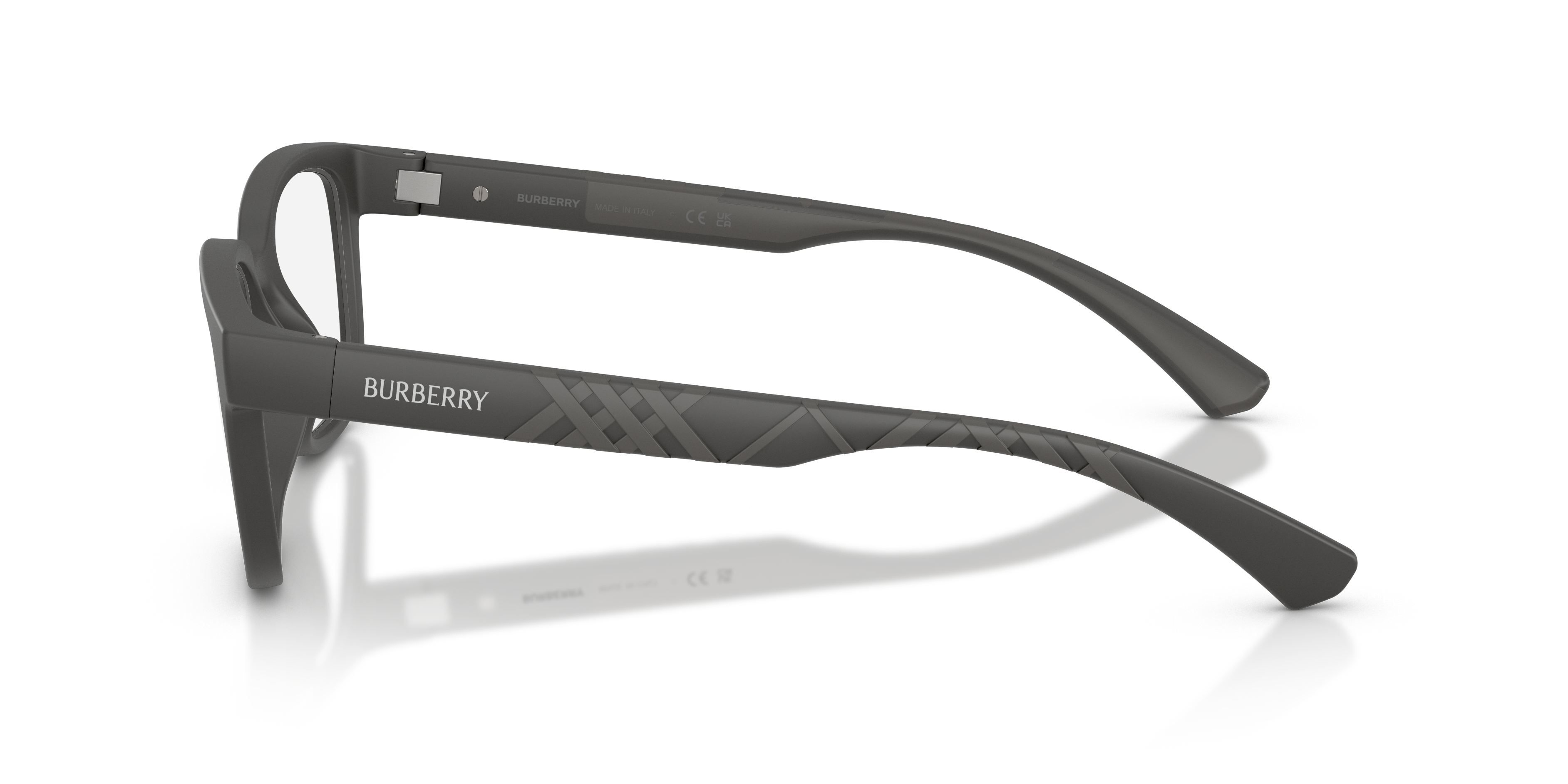 Burberry Man Burberry BE2451U 4233 Optical frames Injected Grey Transparent Squared Norma