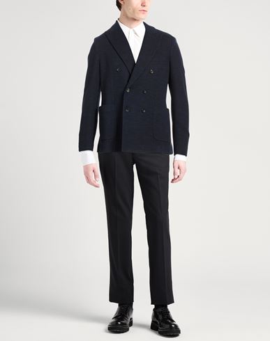 Man Blazer Midnight blue Size 38 Virgin Wool, Cotton