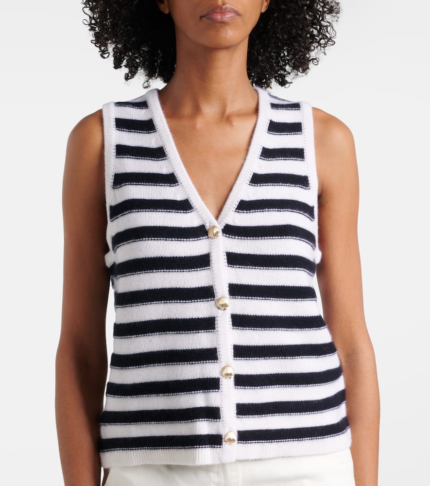 Striped cashmere sweater vest