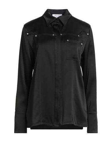 Woman Shirt Black Size 4 Acetate, Viscose, Elastane