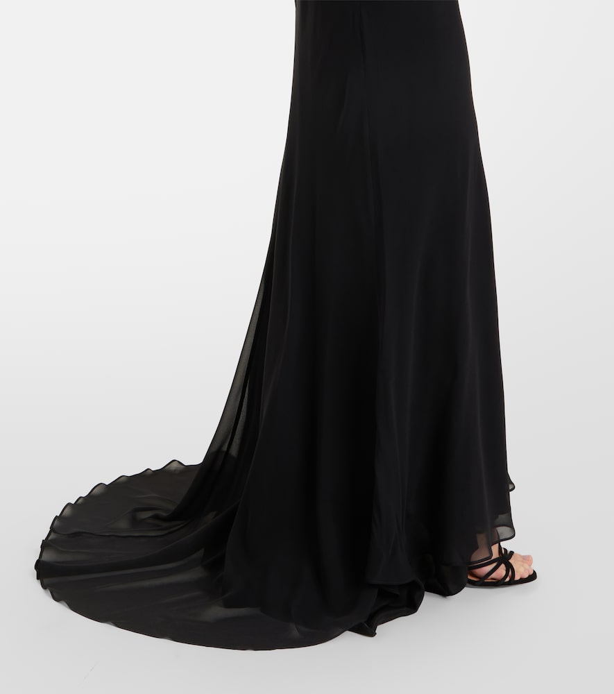Pinne silk-trimmed maxi dress