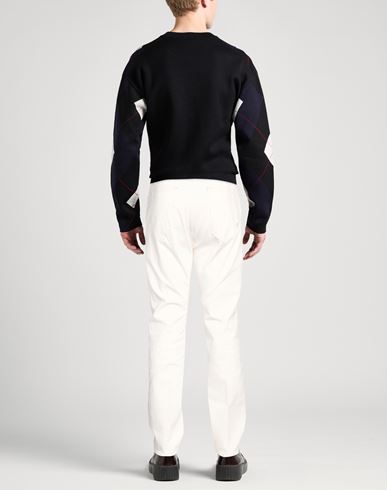 Man Jeans White Size 28 Cotton, Elastane