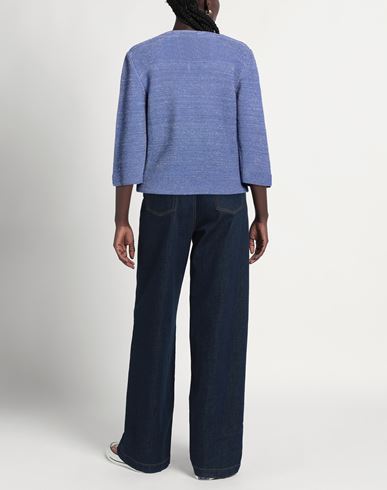 Woman Cardigan Blue Size 10 Viscose, Polyamide, Cotton, Synthetic fibers, Metallic fiber