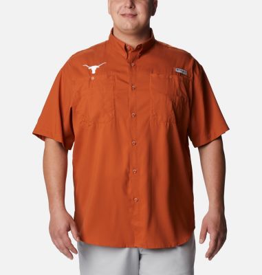 Men's Collegiate PFG Tamiami  Short Sleeve Shirt - Big - Texas-