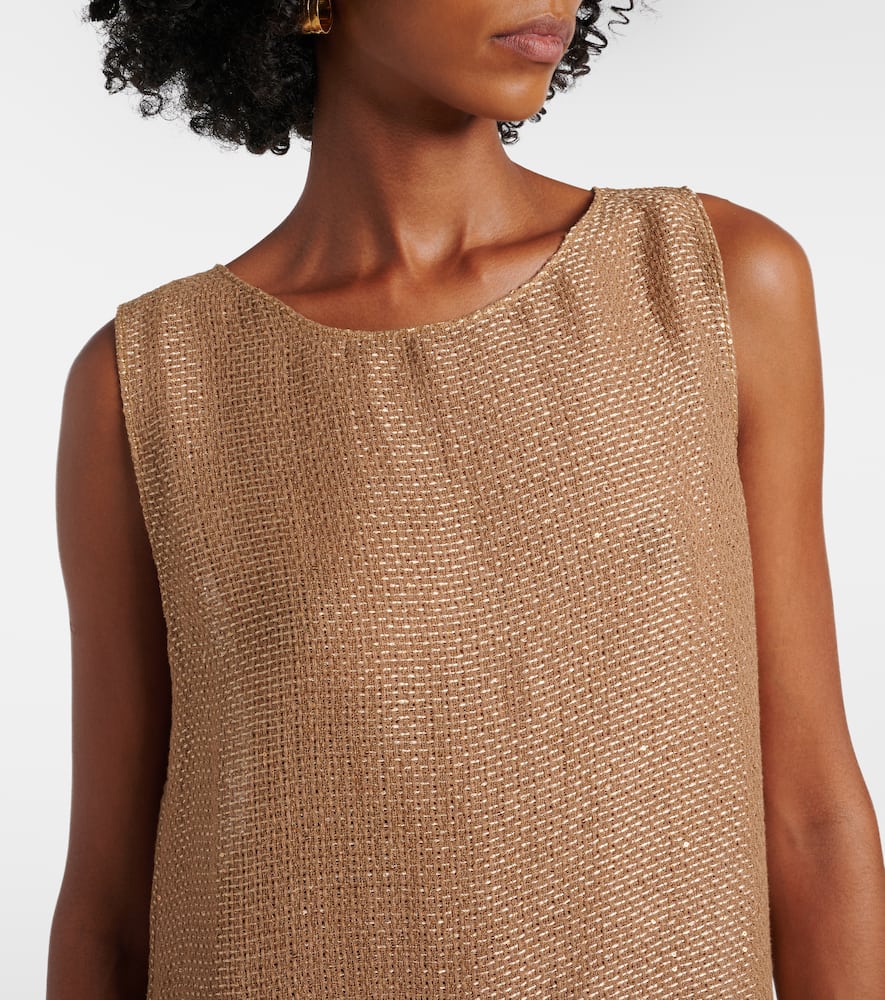Stella sequined linen-blend minidress