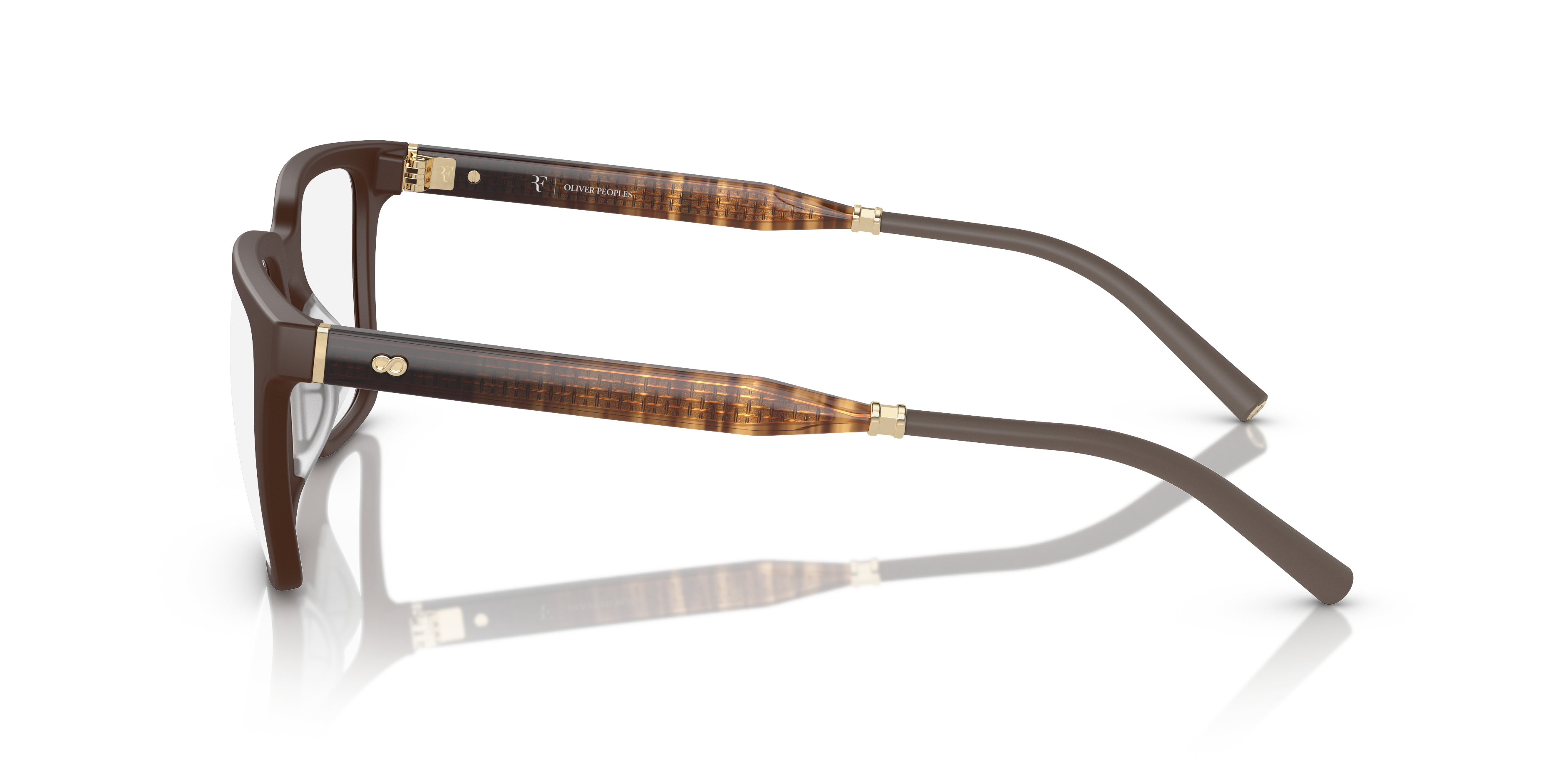 Oliver Peoples Herren Oliver Peoples OV5553U MR. FEDERER 7005 Optische Fassungen Injiziert Braun Transparent Quadratisch Norma