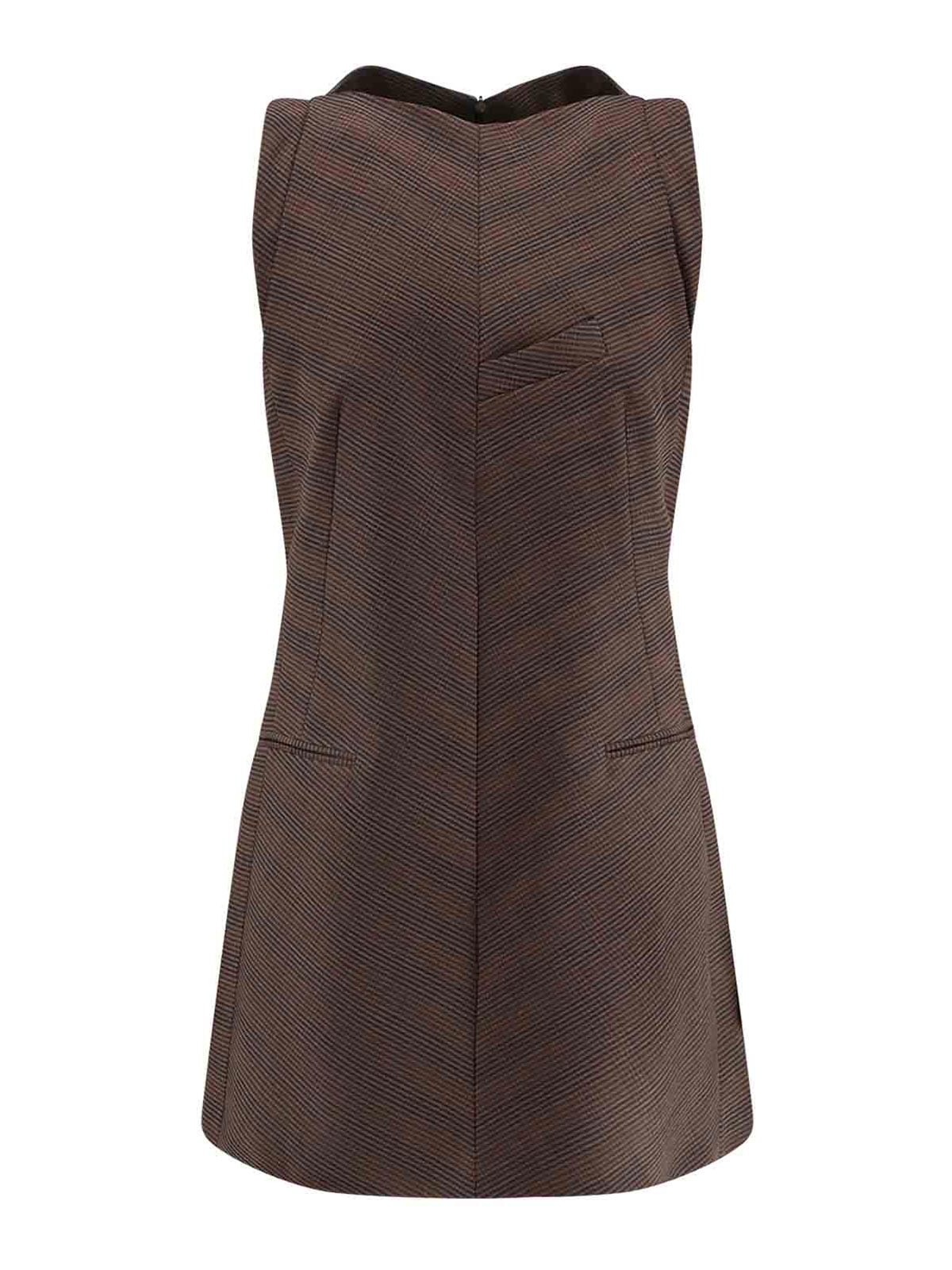 Short dress in mixed wool