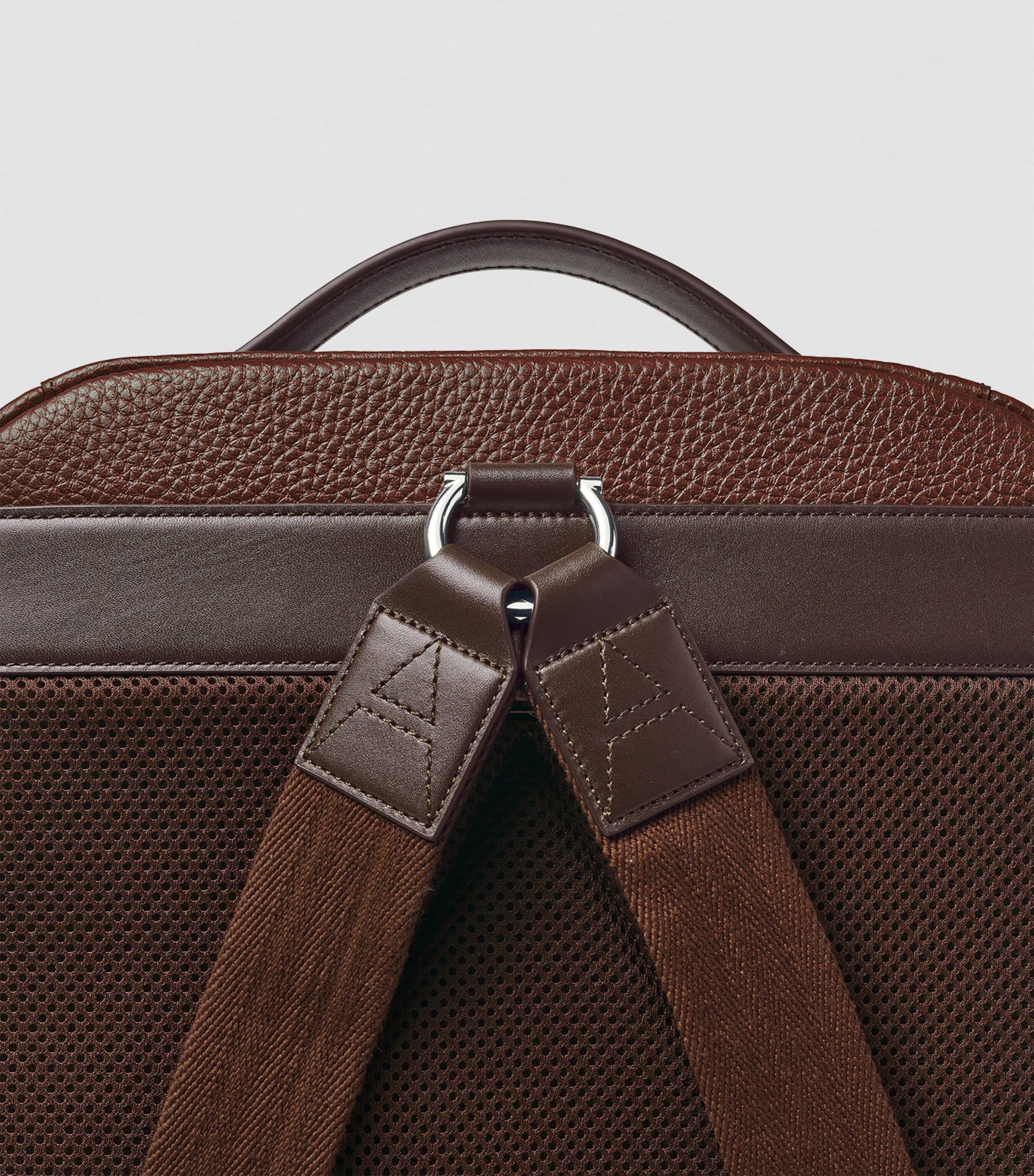 Pebble Leather Reporter Zipped Backpack