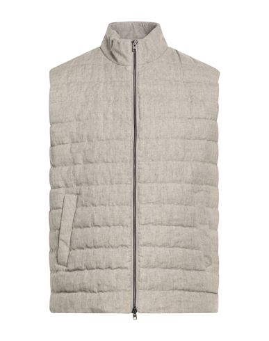 Man Vest Light grey Size 42 Linen