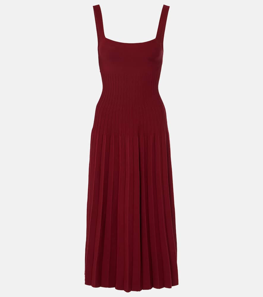Beaton chiffon-trimmed velvet maxi dress