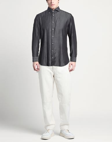 Man Denim shirt Charcoal Size 15 Cotton