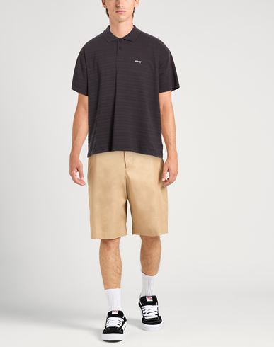 Man Polo shirt Charcoal Size M Cotton