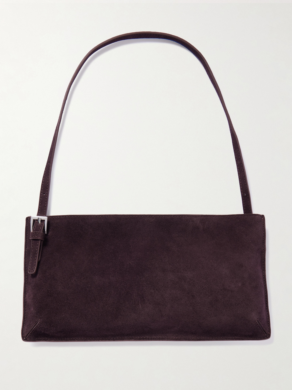 90s Suede Shoulder Bag - Brown