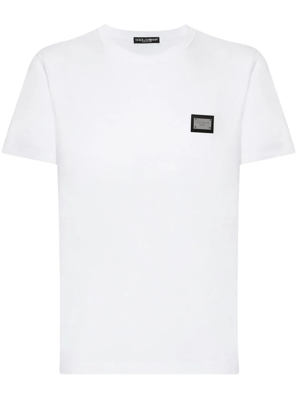 Cotton T-shirt with Branded Tag