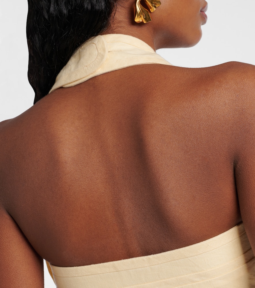 Jerry ruched linen top