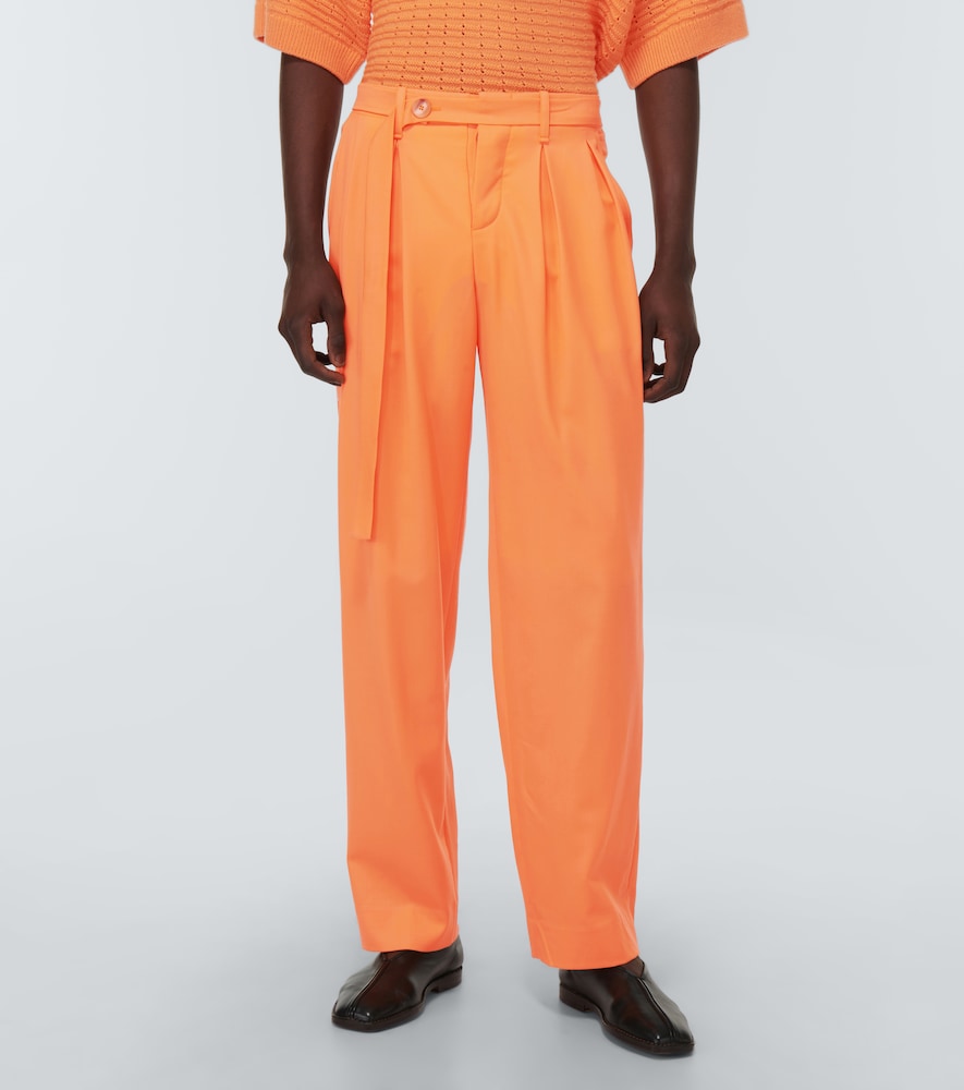 King & Tuckfield Grant high-rise wide-leg wool pants