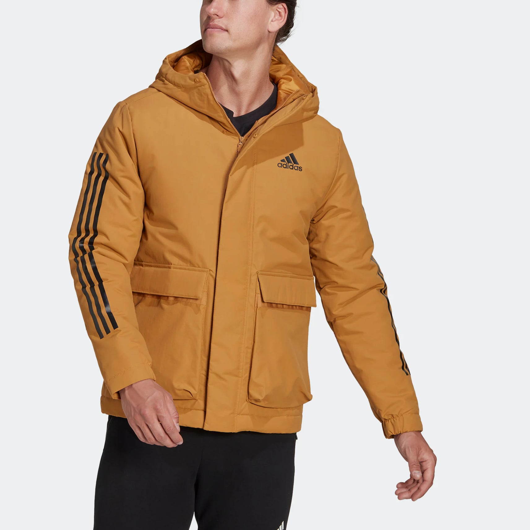 Utilitas 3-Stripes Hooded Jacket 'Brown'