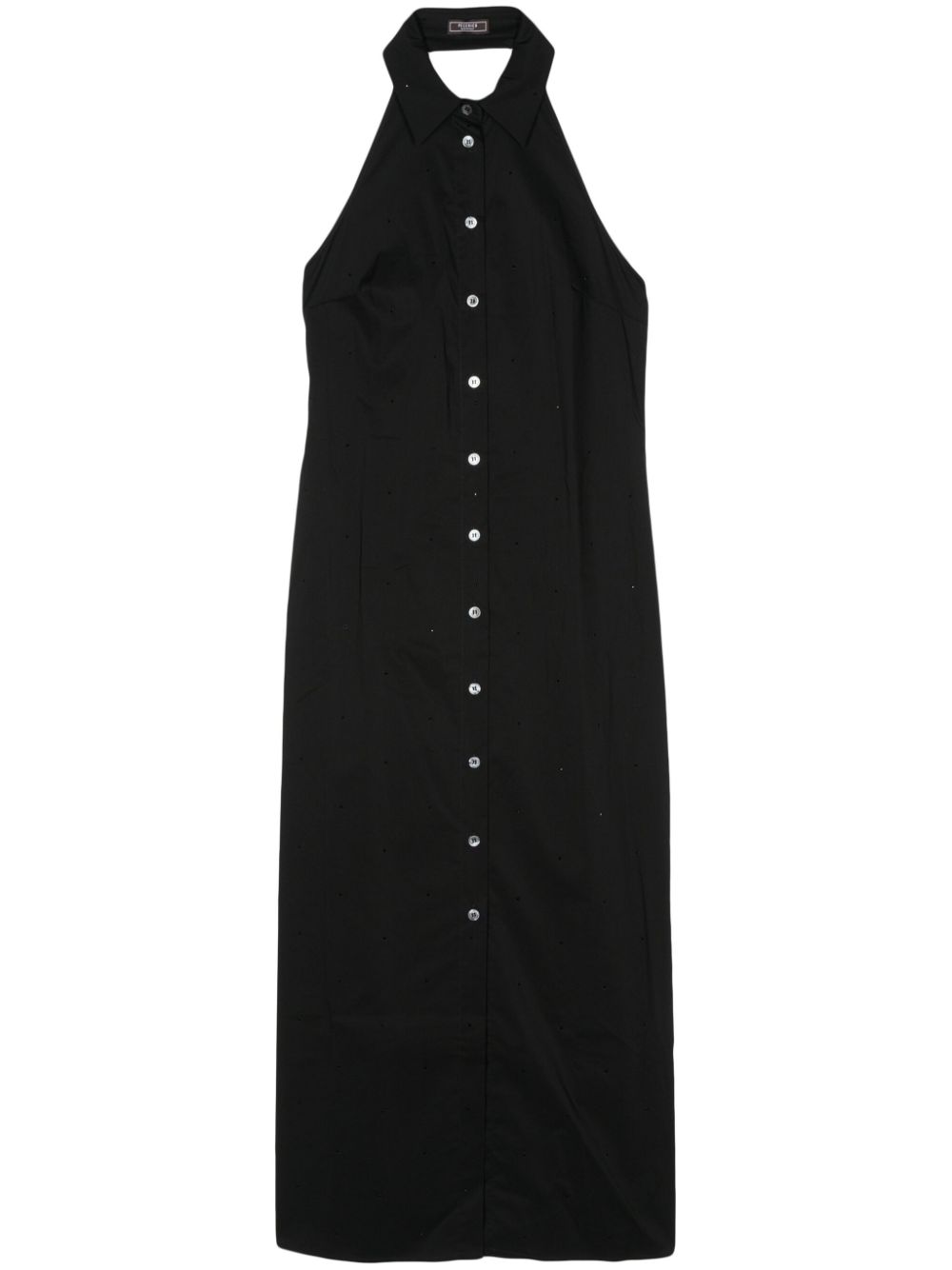 Rhinestone-embellished maxi dress - Black