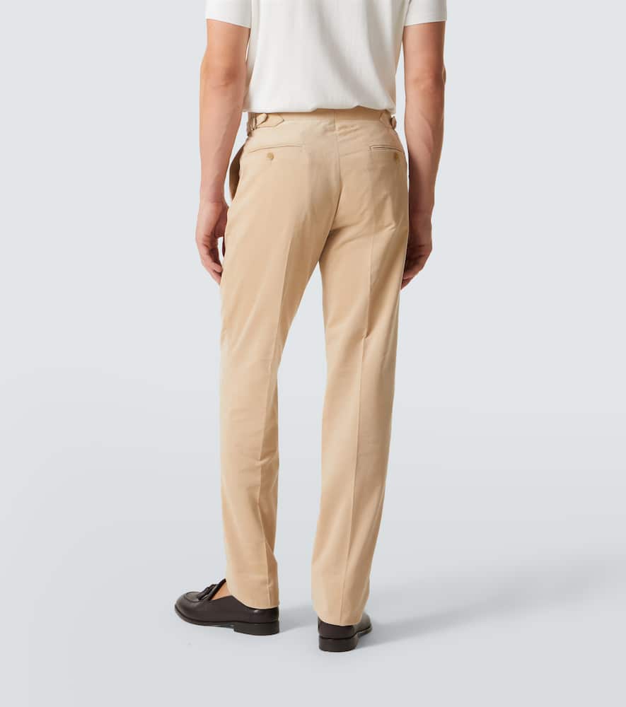 Cotton corduroy straight pants