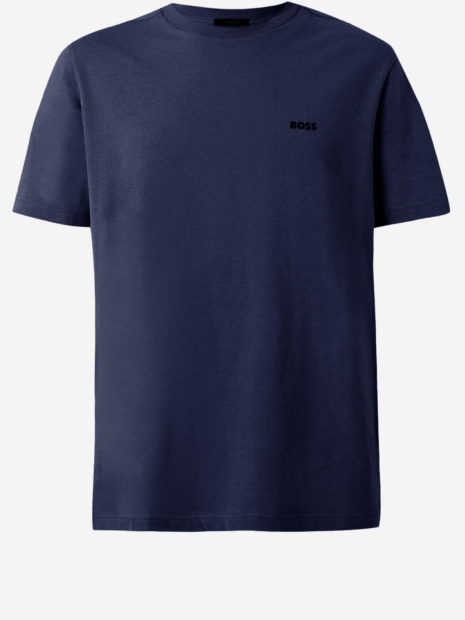 Stretch Cotton T-Shirt — Navy