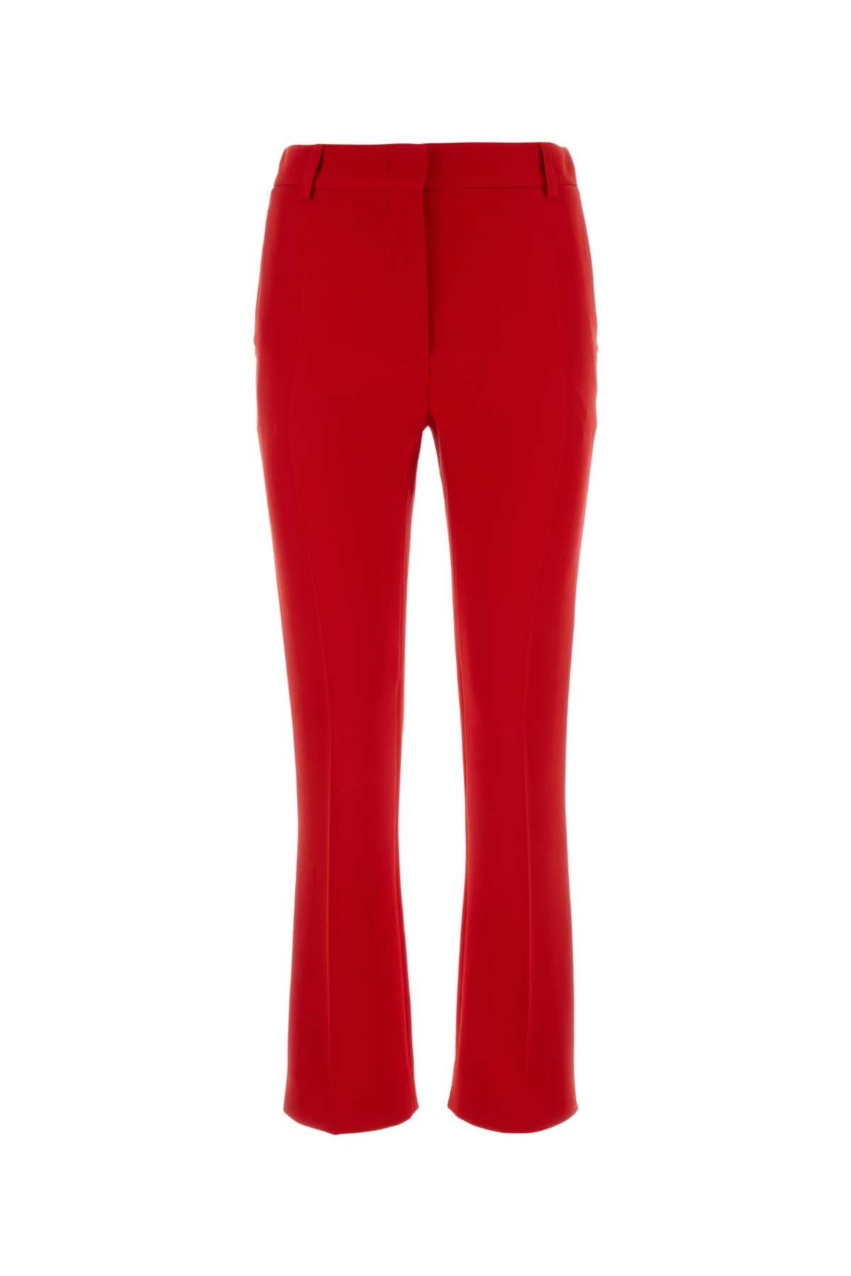 Solid Trousers — Red