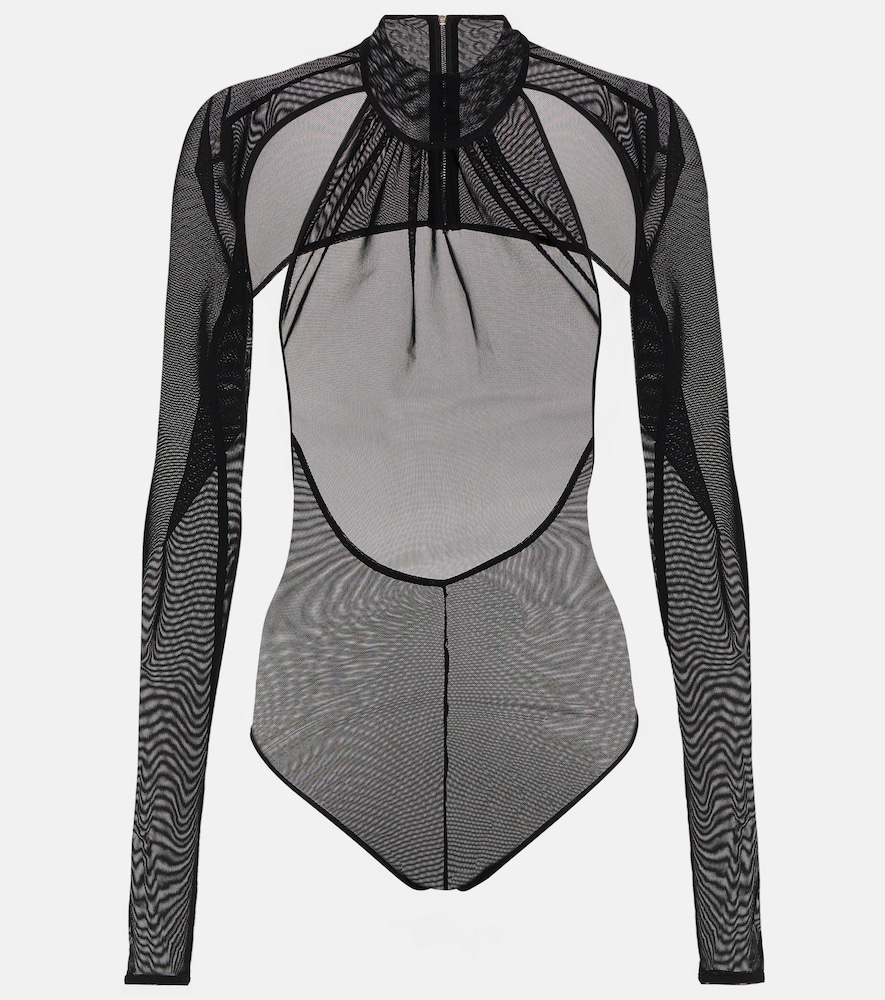 Cutout mesh bodysuit