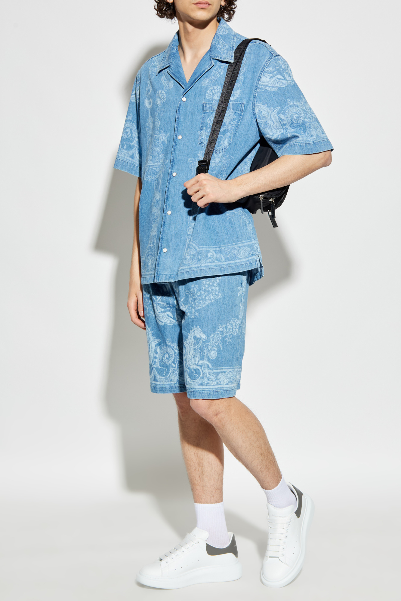 Versace Denim Shirt, Men's, Blue