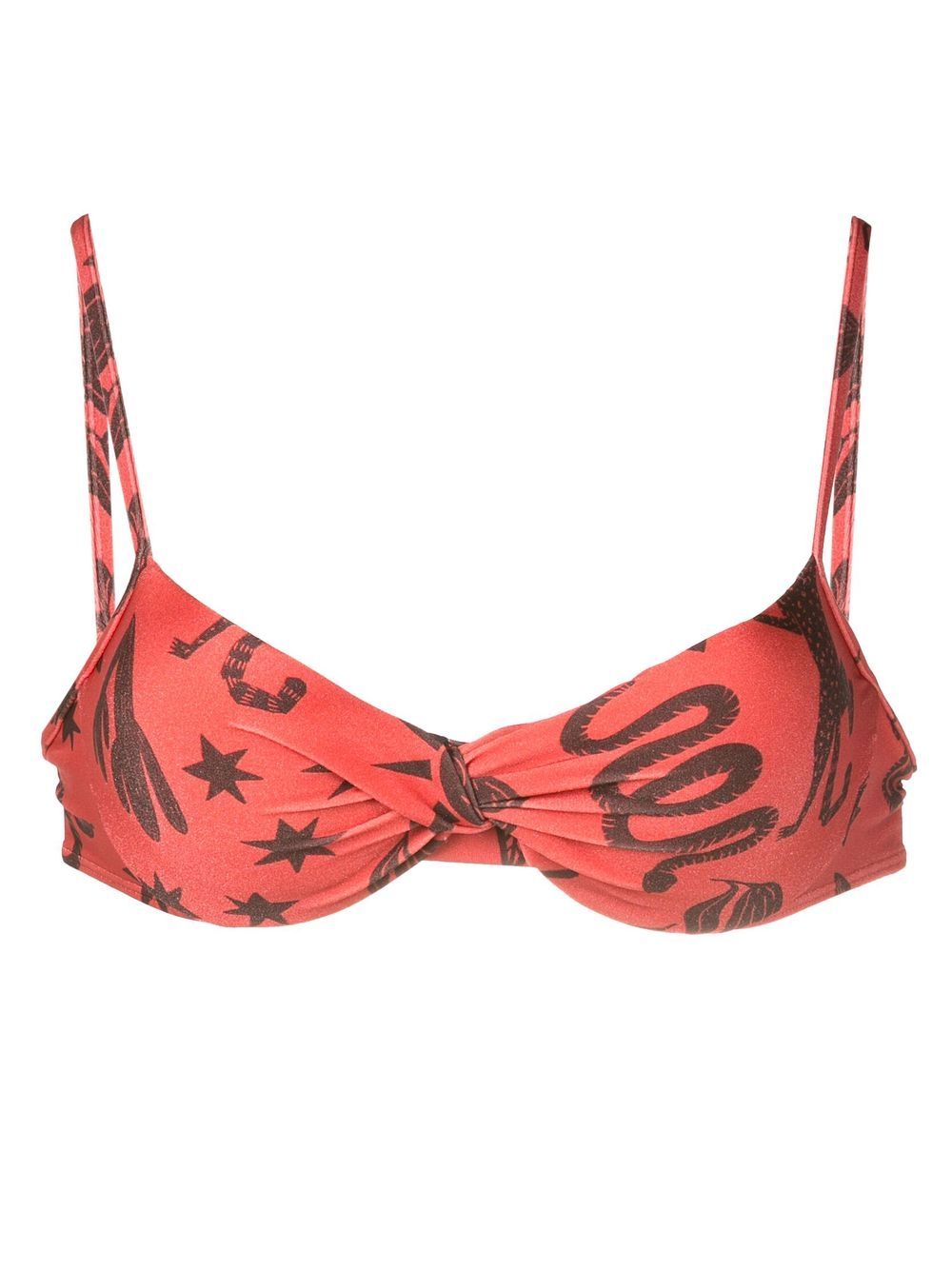 Cassis printed bikini set - Brown