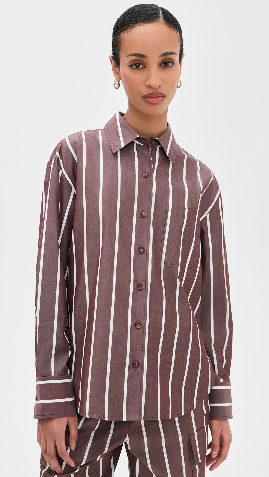 Connie Stripe Button Down Shirt Rswst