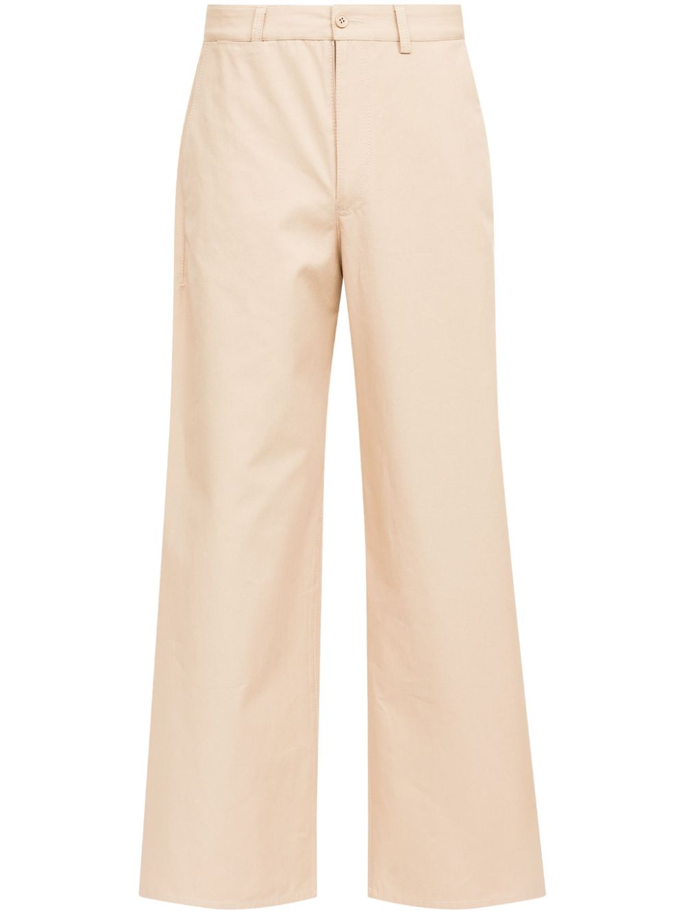 -Pantaloni Gabardina Di Cotone-Donna