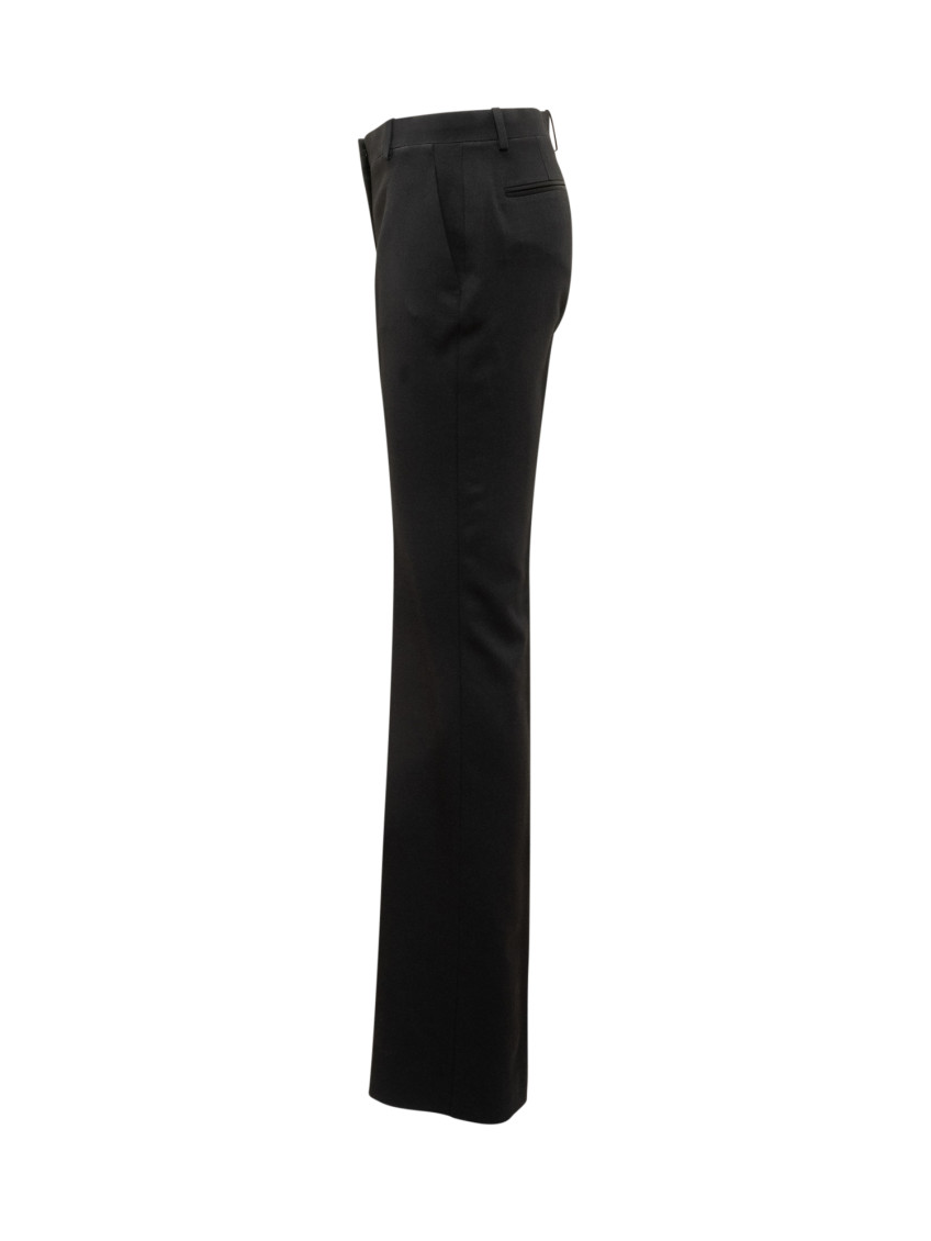 Black Straight Flat Front Pants