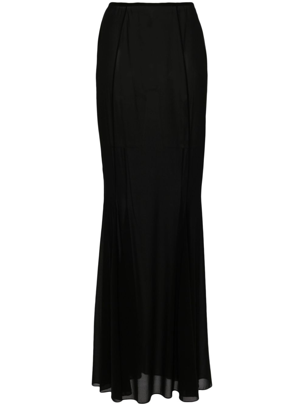 Chiffon maxi skirt - Black